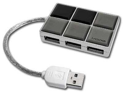 IR-4371 Ice Cube USB 2.0 4-Ports Bus Powered Mini HUB