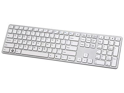 I-Rocks KR-6402-WH - Aluminum X-Slim Keyboard for PC - White