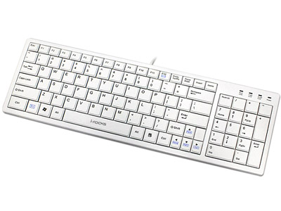 KR-6421-WH Ultra X-Slim Keyboard with Terrace Keycap