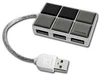 IR-4371 Ice Cube USB 2.0 4-Ports Bus Powered Mini HUB
